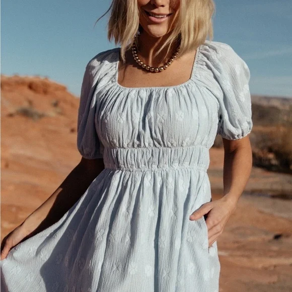 BALTICBORN Lexington Short Dress Blue Women’s Size 1XL NWT - Picture 1 of 5